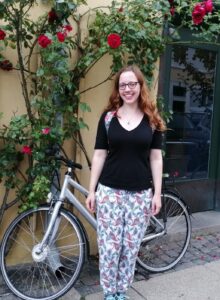 Lady with bike
