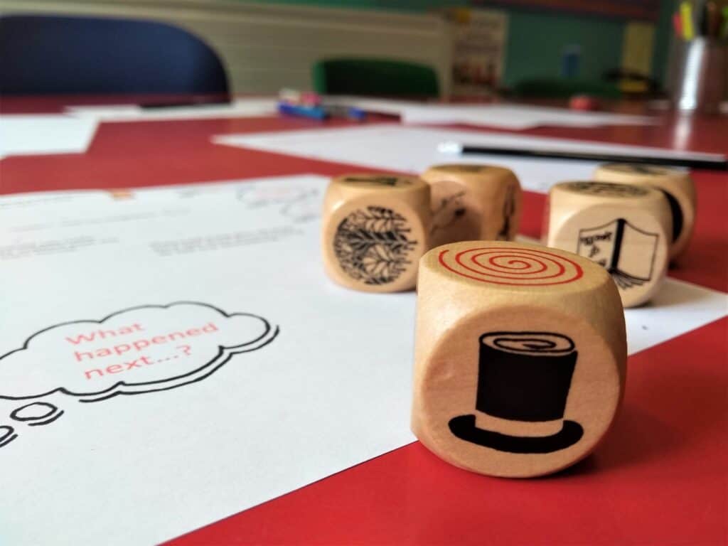 Dice and worksheet