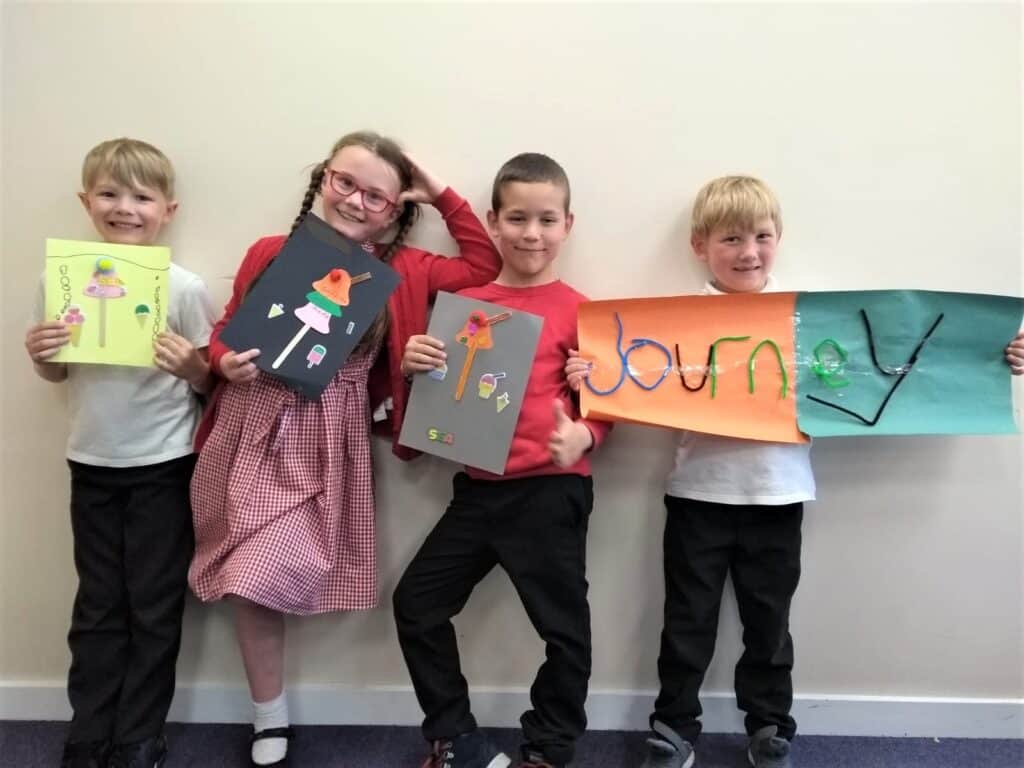 Group of children with craft