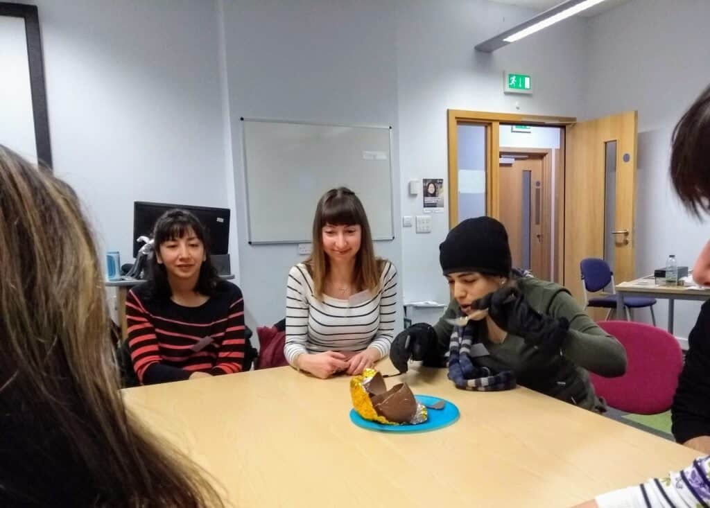 Group of people playing a game